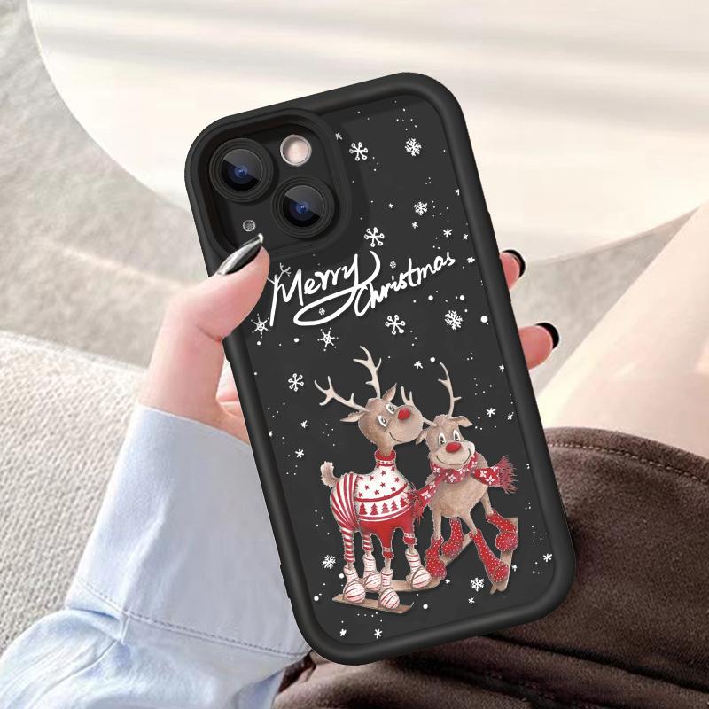 Christmas Phone Case for iPhone 11 13 12 14 15 16 Pro Max XR XS Samsung A15 A55 A05 Redmi 12 13C OPPO A16 A18 A60 Reno 11 Vivo Y17S Y12 Infinix Note
