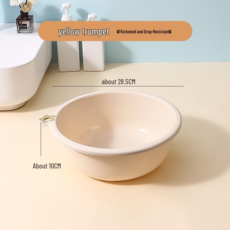 Durable Large Plastic Basin for Laundry, Washing Feet, Face, Vegetables - Ideal for Dorms & Homes