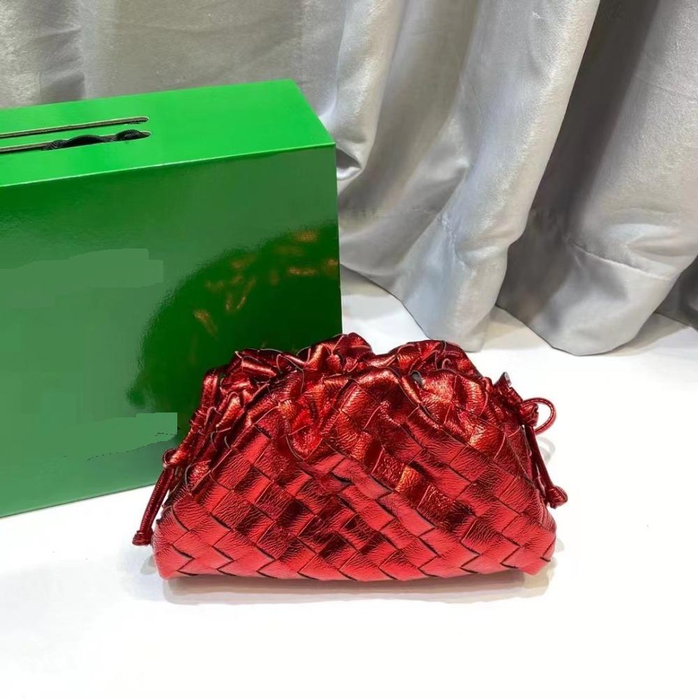 Women's New Pleated Dumpling Bag Genuine Leather Cloud Bag Cowhide Woven Shoulder Bag Crossbody Bag Ashi Ge Same Style