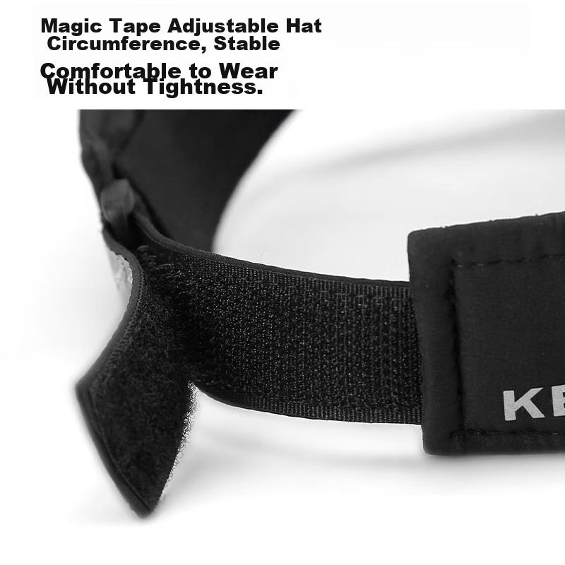 (KELME) Sun Visor Hatn, Professional Running Visor Cap, Spring And Summer Large Head Circumference Sports Hat, Marathon Unbrimmed Tennis Hat