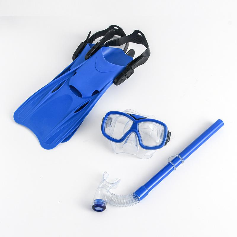 Diving Goggles, Snorkeling Sanbao Set, Swimming Mask, Snorkel, Flippers.