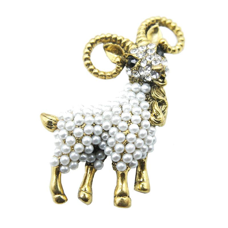 Diamond Inlaid Double Cat Vintage Brooch Cartoon Pin Cross-border Cat's Eye Stone Alloy Brooch Female