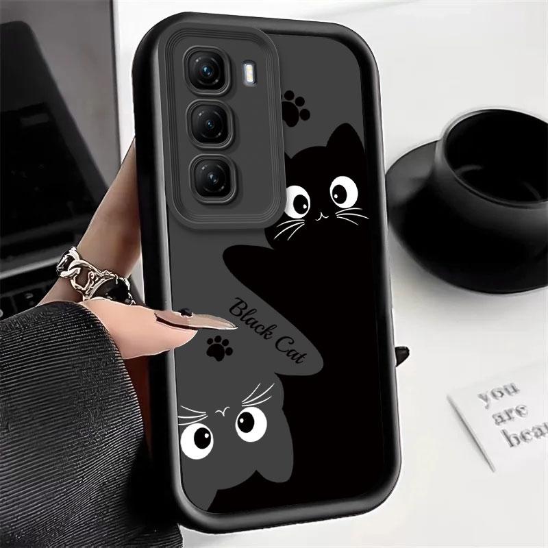 Phone Case For Infinix Hot 60 Pro Plus X6886 Hot 60 60i Hot60i Case Soft Silicone Protect Cover Cartoon Cute Cat Print Pattern