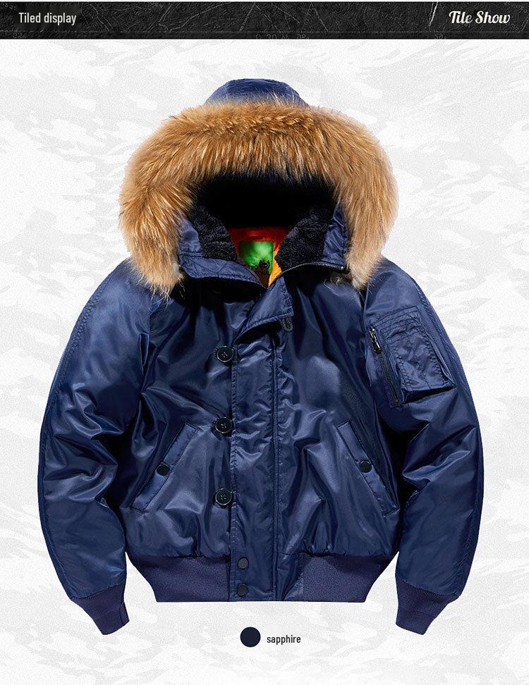 Men's Autumn-Winter Hooded Casual MA1 Air Force Pilot Jacket