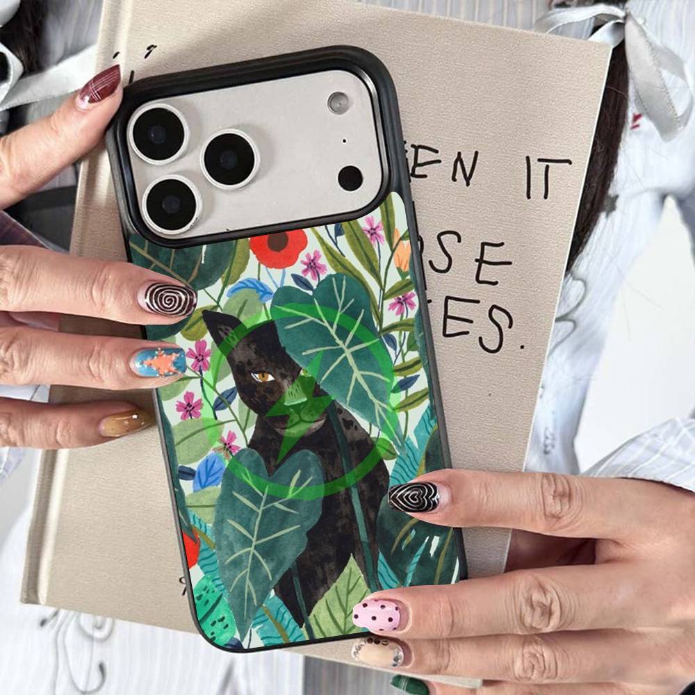 Tropical Jungle Print Leopard Sloth For Magsafe For iPhone Phone Case 17 Air 16 15 14 Plus 13 12 Mini 11 Pro Max Magnetic Cover