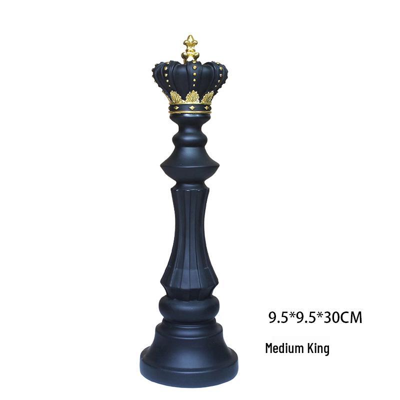 Nordic International Chess Ornament Set - King, Knight, Queen Resin Crafts Collection