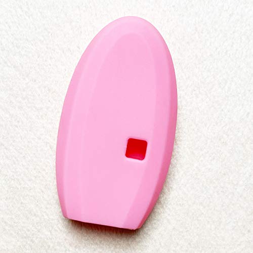 [IKT] Silicone Cover for Nissan Intelligent Key, Double-sided Sliding, 4 Buttons, Light Pink / New Serena e-Power / Serena / Elgrand / Etc. Speci
