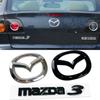 Plastic Car Front Trunk Emblem for Mazda 3 Logo Steering Wheel Badge 3D Body Replaced Sticker Rear Tail Refitting Decoration