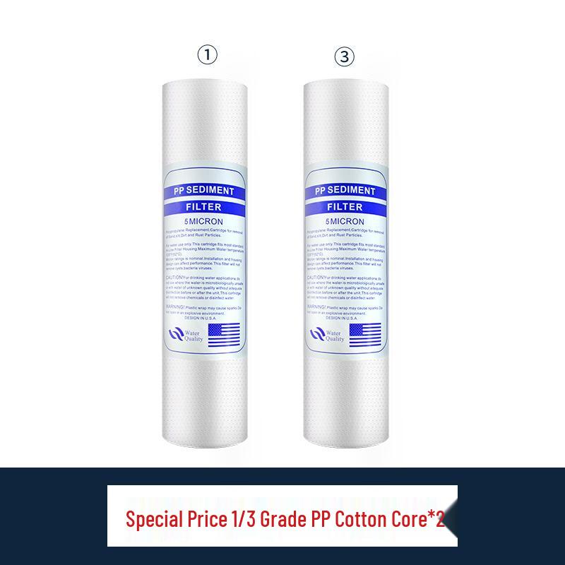 10-Inch Universal Water Purifier Filter: 3-Stage & 5-Stage Cartridge with PP Cotton, RO Membrane, Activated Carbon for Household Drinking Fountains