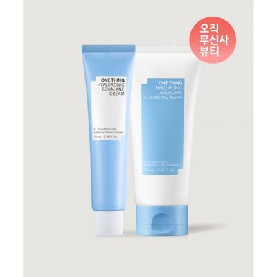 Onething Hyaluronic Squalane Cleansing Foam 120ml + Cream 70ml