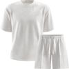 Men's Casual Sports Short Sleeve T-shirt Two-Piece Set