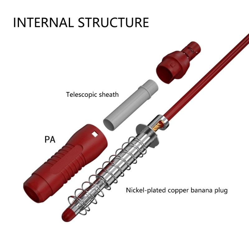 1000V Retractable 4mm Banana Plug for Multimeter Electrical Test Jumper Wire Banana To Banana Plug Test Leads Cable Line