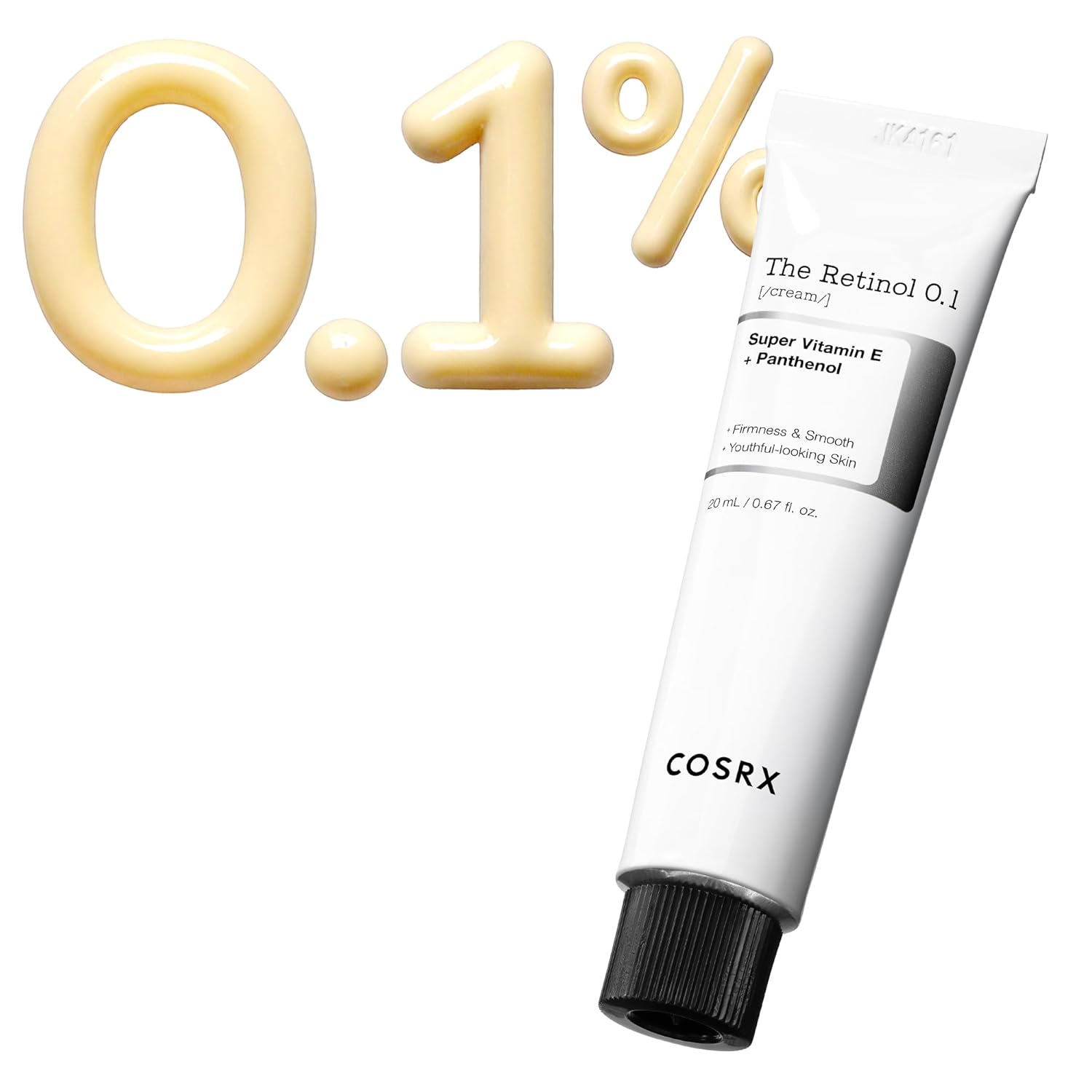 COSRX Pure Retinol 0.1 Cream 20ml Vitamin E Allantoin Hyaluronic Acid Panthenol Firmness Glow Elasticity Sensitive Skin Dermatologically Tested Korean