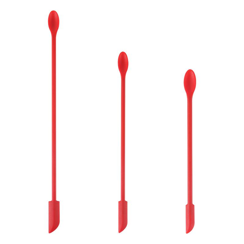 Spatula Cosmetics Digging Spoon Mini Silicone Double-headed Small Sharp Scraper Butter Jam Scraping Spoon 3-piece Set Scraping