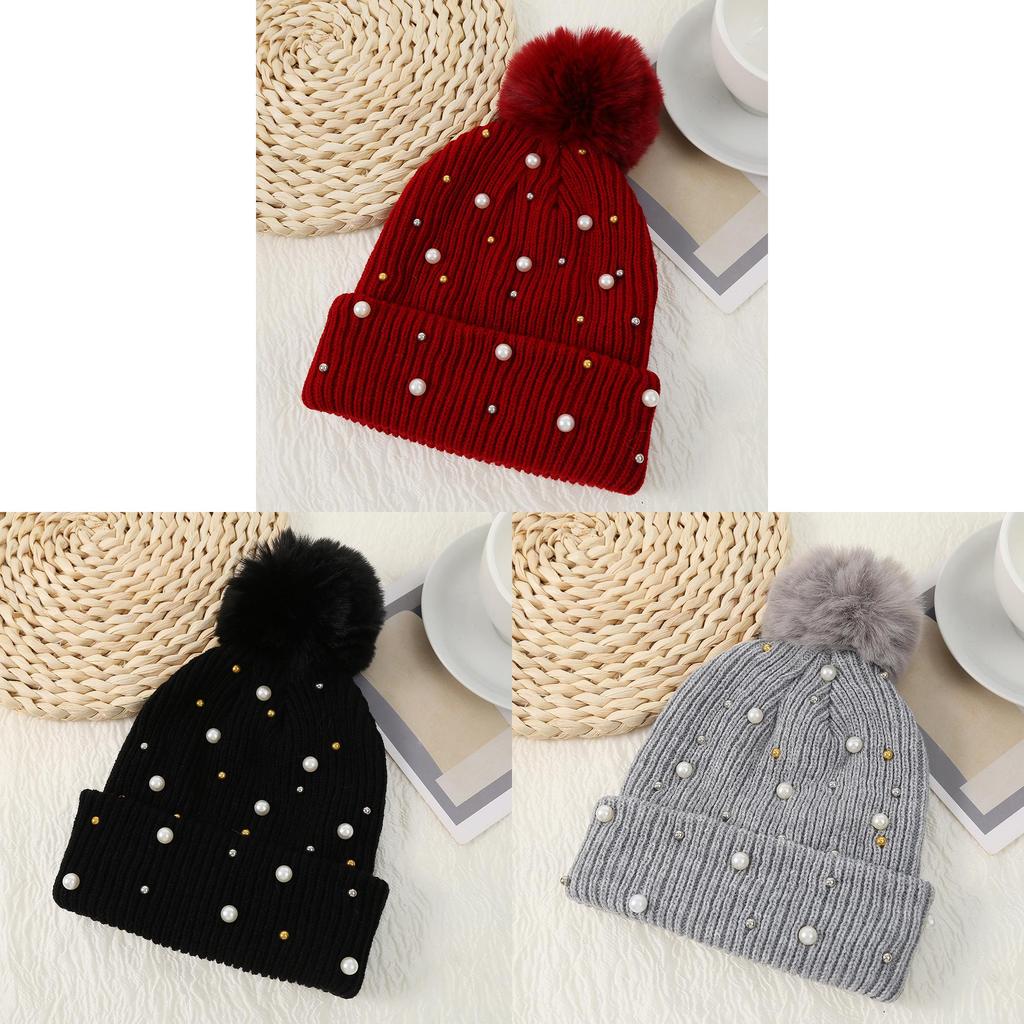 Knitted Hat For Women With Thick Warmth And Windproof Function For Winter Outdoor Use