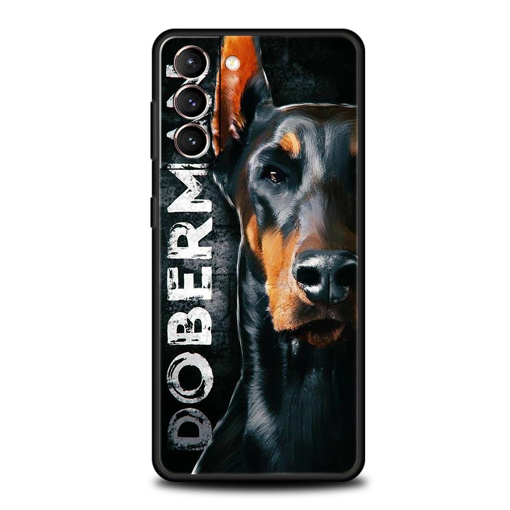 Doberman Dog Phone Case for Samsung Galaxy S26 S25 S24 S23 S22 S20 S21 FE Ultra S25 Edge Plus 5G Soft TPU Cover Fundas Capas Bag