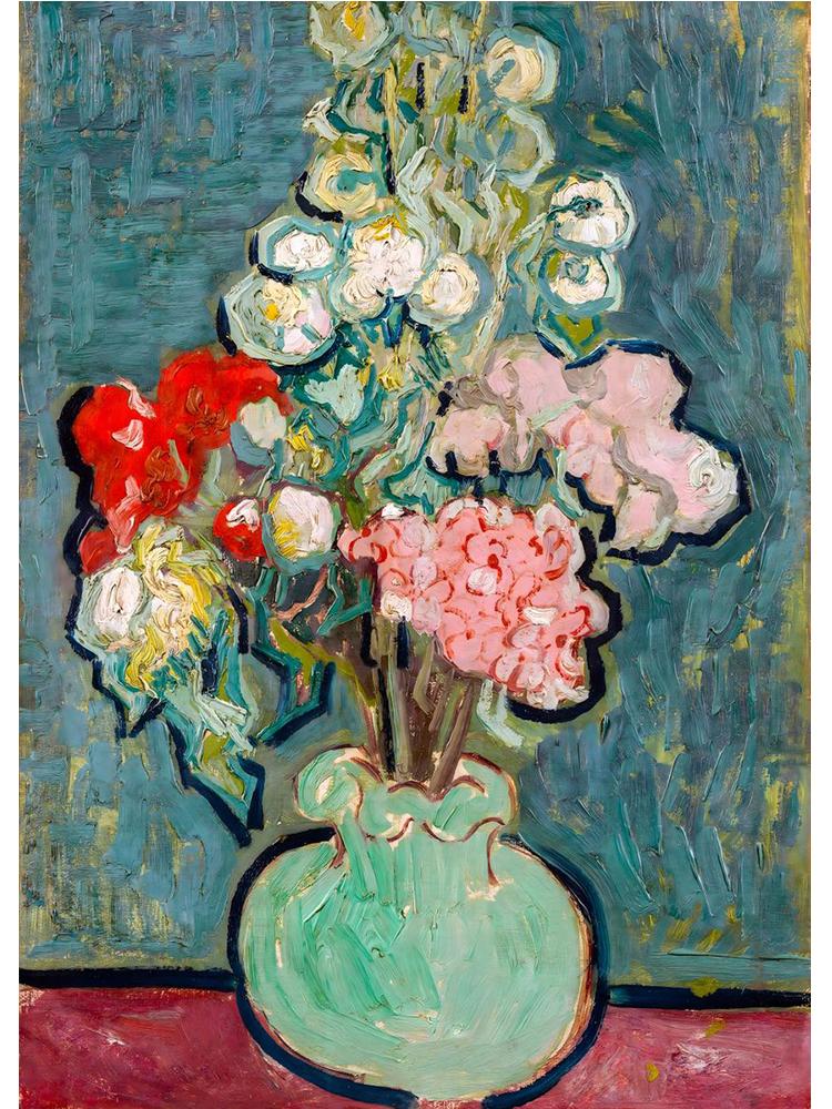 Impressionist Vincent Van Gogh Bouquet Sunflowers In Vase Poster Canvas Painting Abstract Roses Wall Art Room Home Decoration