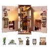 DIY Wooden DollHouses Book Nook Shelf Insert Kits Miniature Model Kits The Alley Waiting For The Cat Bookend For Friends Gifts