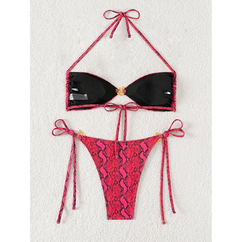 Sexy Print Two Piece Bikini Set Swimsuit Suit Summer New Women's Swimwear Bathing Biquini Suit