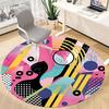 1pc Abstract Art Print Chair Carpet for Office Non Slip, Lightweight, Machine Washable Rug for Office Holiday Decor