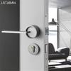 Zinc Alloy Mute Mechanical Gold Door Lock Interior Silent Safety Home Grey Lock Nordic Style Black Solid Anti-theft Handle Lock