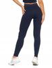 Women's Cotton Leggings with Wide Elastic Waistband Fit Elastic MORAJ S NAVY