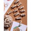 20pcs Wooden Clip Picture Nails, Photo Wall Messages Push Pins, Felt Board Decoration Fixing Large Head Nail Clips