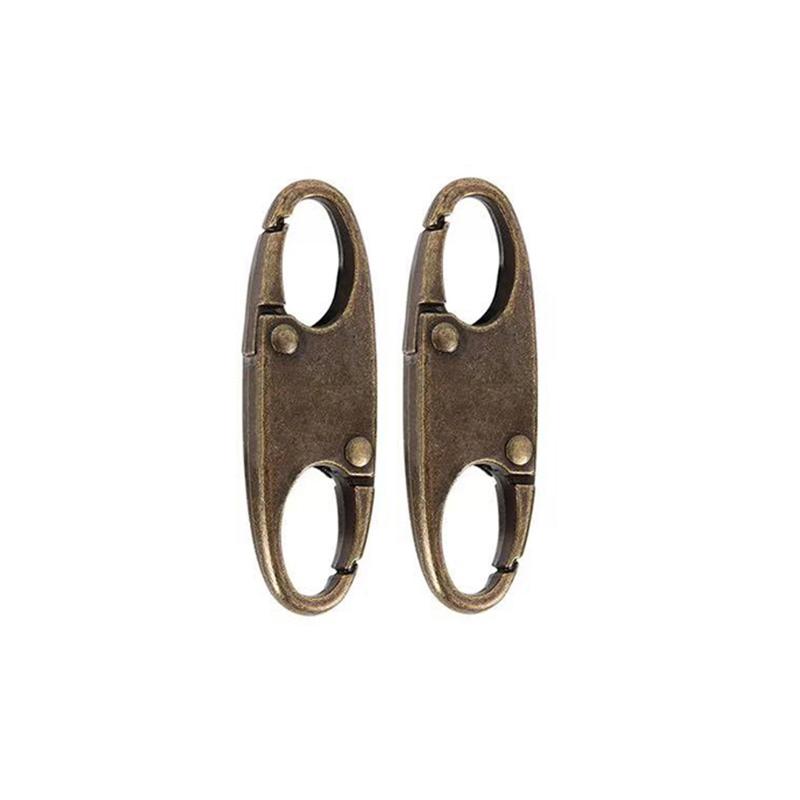 2Pcs Zipper Clip Theft Deterrent Double Opening Zippers Pull Replacement Detachable Zipper Connectors Zipper Lock Carabiner Clip