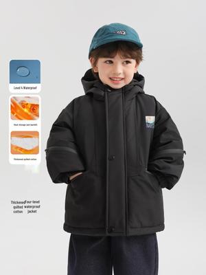 Giacca Calda Impermeabile in Cotone per Ragazzi Europei - Collezione Inverno 2025 per Bambini Piccoli e Bambini