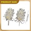 2 Pieces Bridal Hair Clips Lady Daily Styling Dance Decoration Women Headpiece