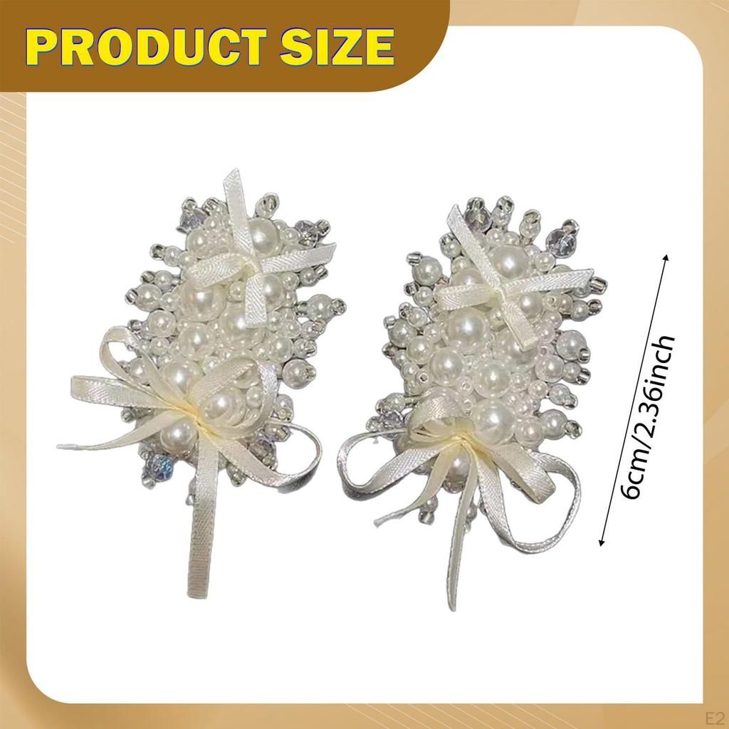 2 Pieces Bridal Hair Clips Lady Daily Styling Dance Decoration Women Headpiece