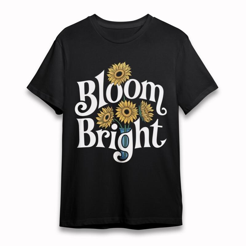 

Women s T-shirt With Bloom Bright Floral Graphic Unisex Cotton Plus Size Tee USA 2XL