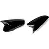 1Pair Side Mirror Cover Rear View Mirror Cover Trim For Hyundai Veloster 2012 2013 2014 2015 2016 2017 Gloss Black