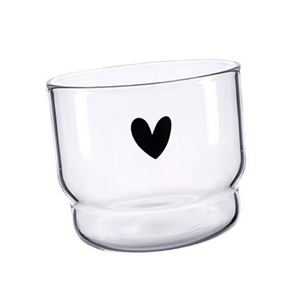 Odolný hrnek z borosilikátového skla Pevné skleněné hrnky pro ohřev nápojů v mikrovlnné troubě s veselým smajlíkovým vzorem