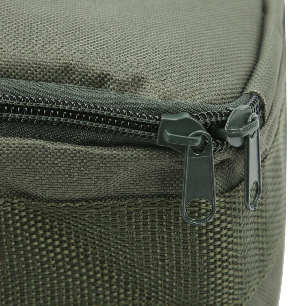 4-Layer Fishing Reel Bag Double Zipper Closure 3 Adjustable Dividers Reel Organizer Case Waterproof Handheld Fishing Tackle Bag