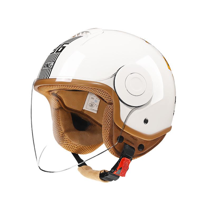 RNG 3C-Certified Retro 3/4 Motorcycle Helmet for Men & Women