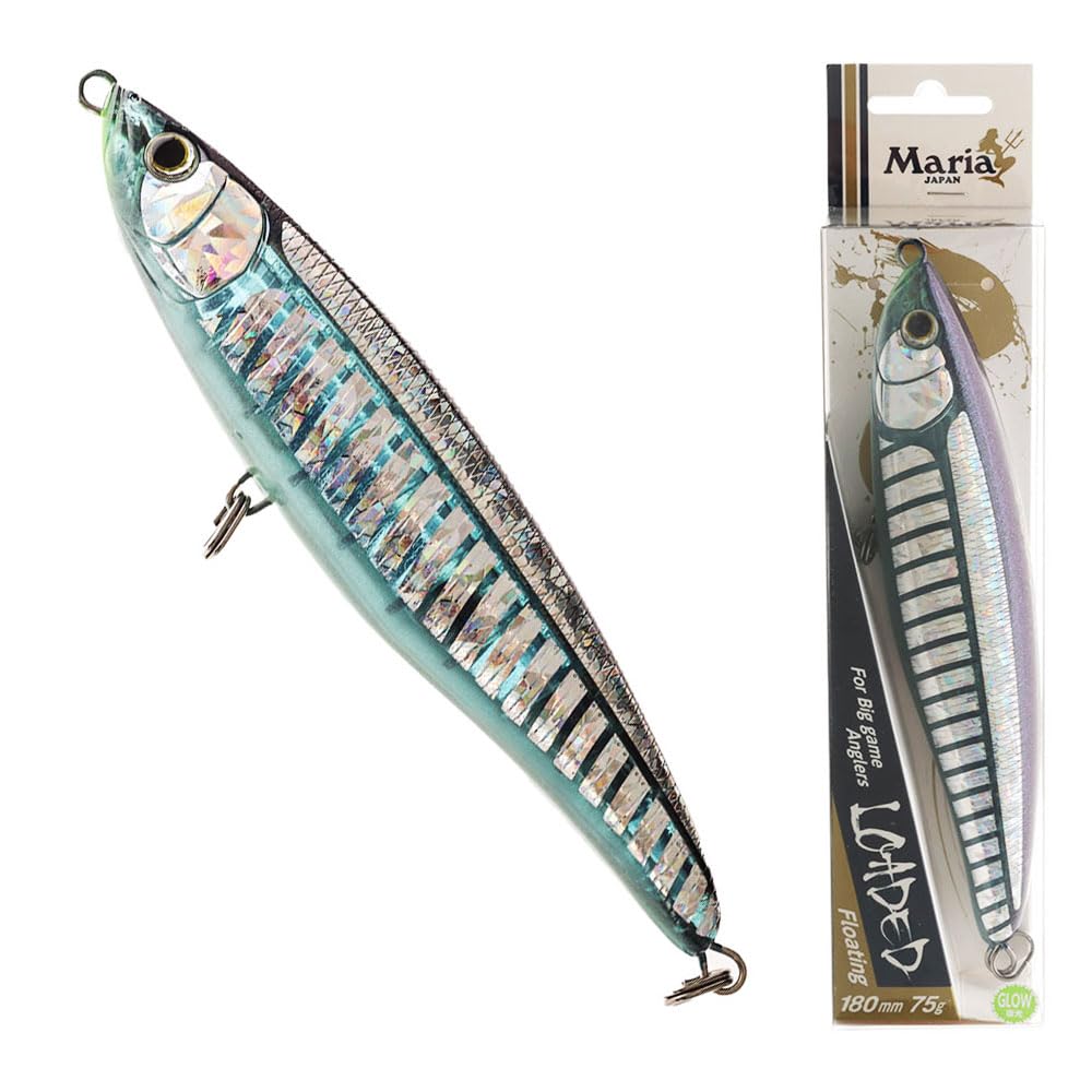 Maria Yamashita Карандашная приманка Loaded F 180мм 75г Хамелеон С прорезями Светящаяся B24D Приманка