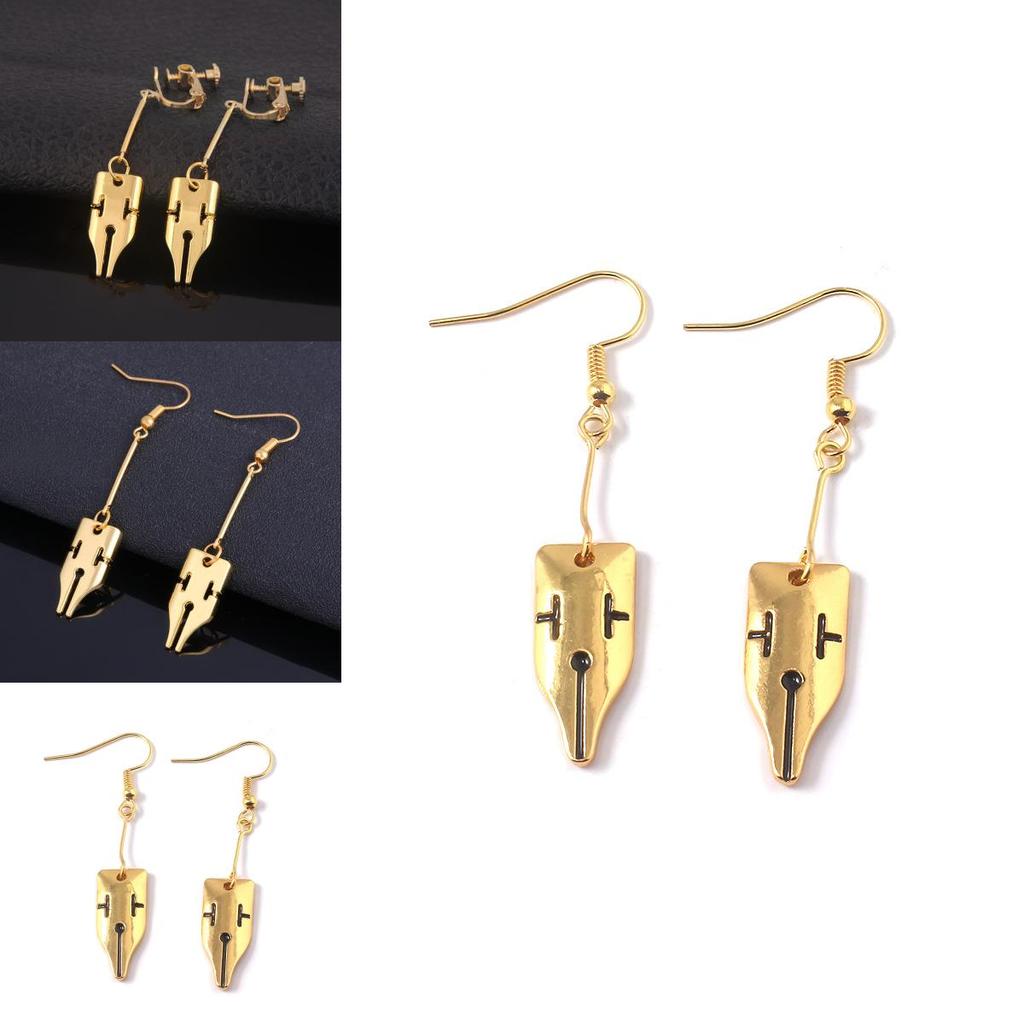Jojo Rohan Kishibe Cartoon Style Alloy Earrings For Men Women Cosplay Accessories