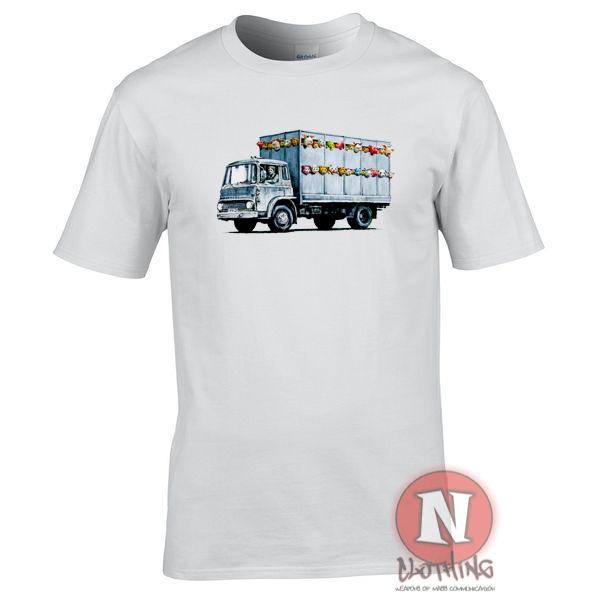 Naughtees Clothing Banksy Cuddly Meat Truck Funny Urban Art Graffiti TShirt