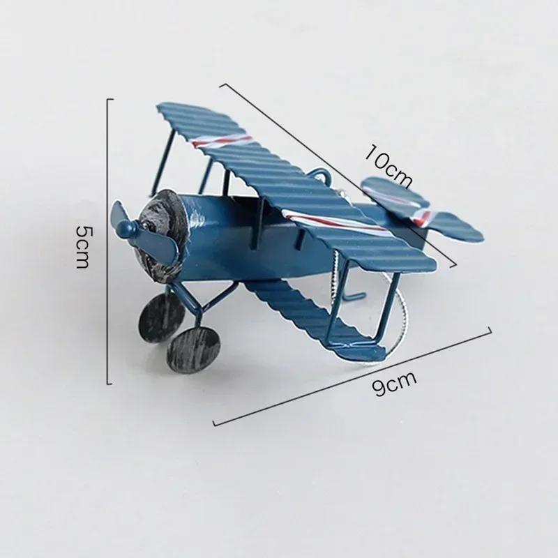 

Creative Airplane Models Small Ornaments Retro Home Decor Crafts Wrought Iron Decorations Desktop Decorations Tin Airplanes синій