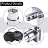 Door Lock Glass Lock Silver Sliding 2pcs Key Anti-Rust Cabinet Sliding Counter Cupboard Display For 5-8mm Glass