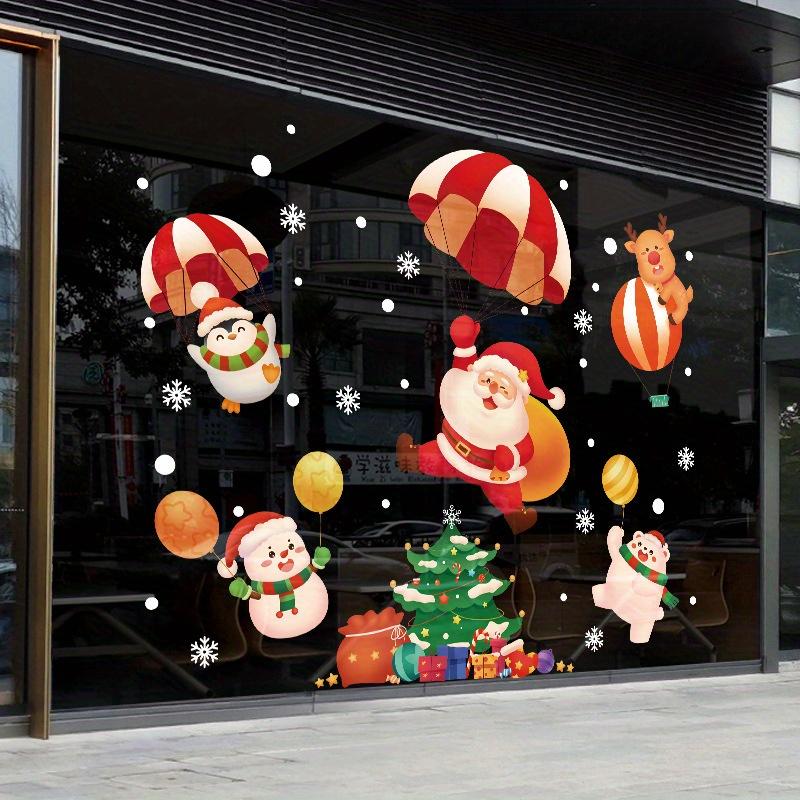 Christmas Decorations, Shopping Mall Stores, Glass Window Door Stickers, Event Atmosphere Scene Layout,  1 Piece, 45*60cm/17*7*23.6 Inch