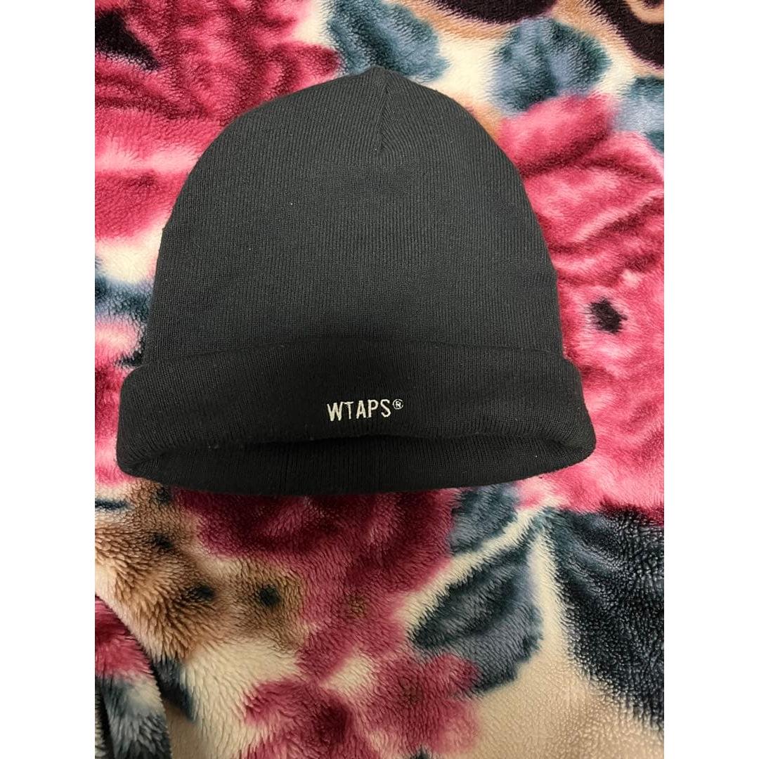 Used [Good Condition] wtaps Beanie Knit Cap Black Free Size Embroidery