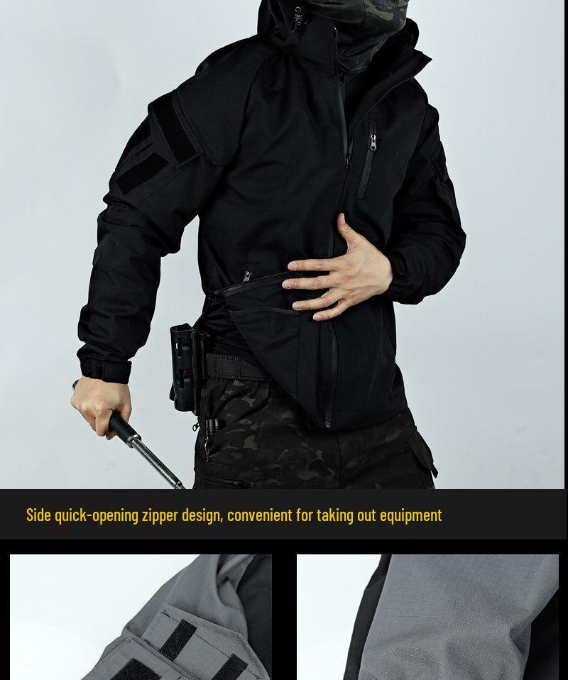 Pánská venkovní taktická bunda a kalhoty - Vodotěsné, odolné proti opotřebení, vojenská výbava pro jaro a podzim