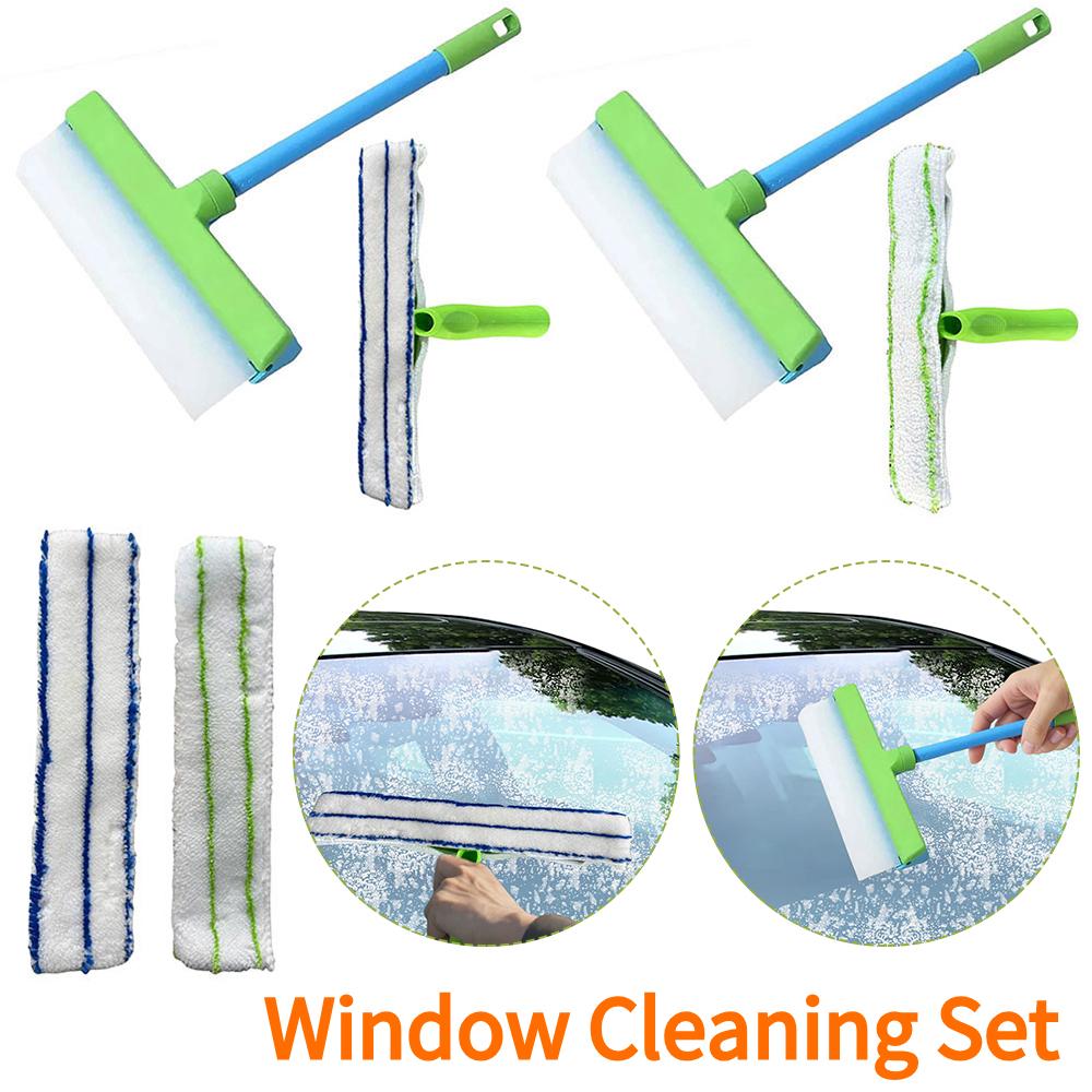 Multifunction Glass Wipes Kit Window Squeegee Kit Clean Scraper Wear Resist Microfiber Cleaning Mop Car Cleaning Wiping Tools