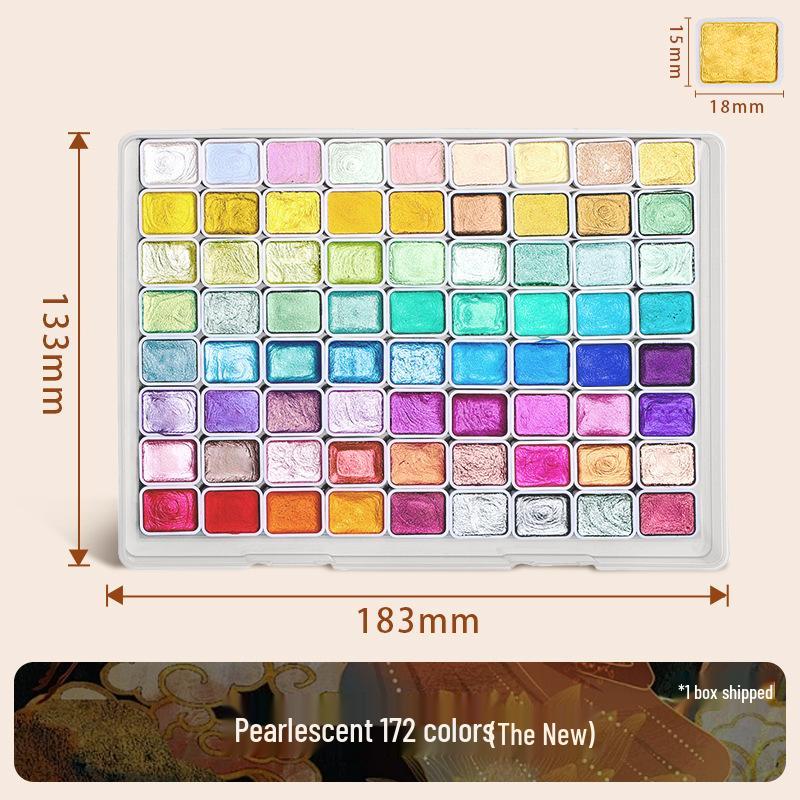 Pearlescent Watercolor Pigment - Color-Changing Gold for Nail Art & Thangka Painting.