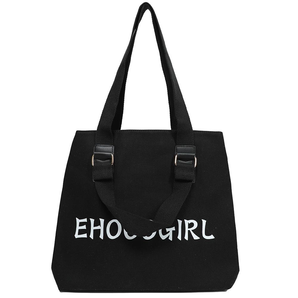 

Portable canvas bag large capacity bag women s fashion commuter to work shoulder bag tote bag