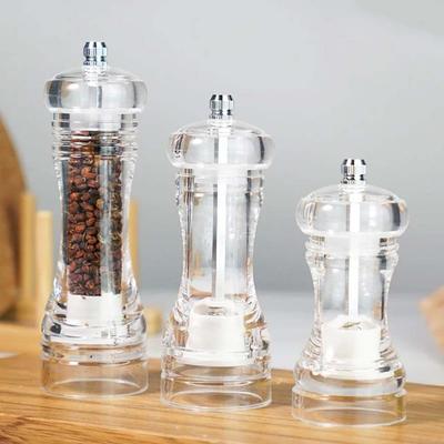 1Pcs Acrylic Salt Pepper Shakers Portable Kitchen Tool Durable Pepper Grinder
