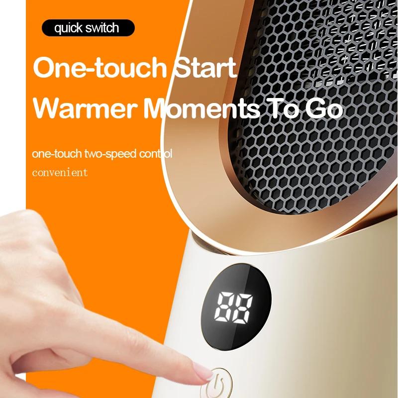 Portable Electric Fan Heater Mini Radiator Desktop Warmer Machine Heaters For Winter PTC Ceramic Heating For Home Bedroom Office