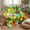 Fruitful Tropical Paradise Theme Blanket Lightweight Warm Flannel Blanket Decorative Throw Blanket for Home Decoration